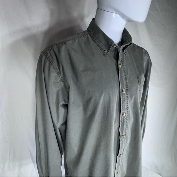 RedHead Men’s Khaki Green Lightweight Long Sleeve Workwear Button Down - Picture 2 of 6